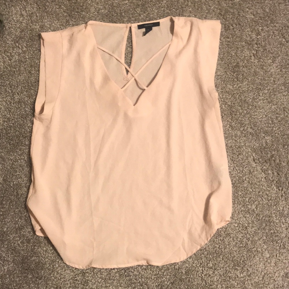 pink low cut dress shirt